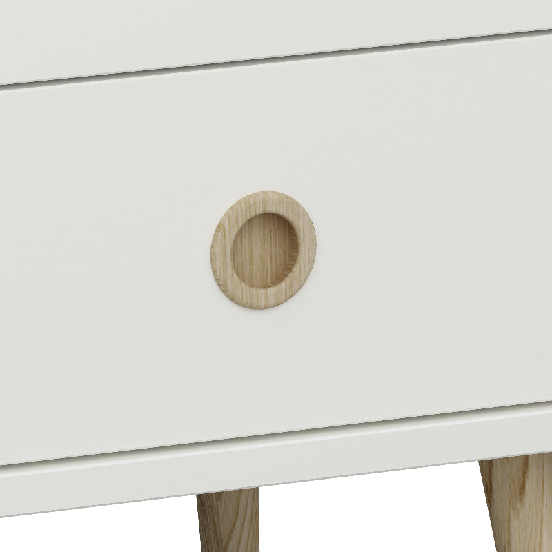 Softline Off White Wide Chest of Drawers 4+4 - White Tree Furniture