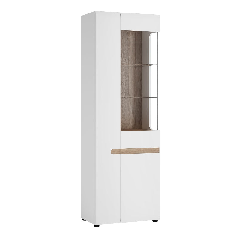 Chelsea Tall Glazed Narrow Display Unit (LHD)