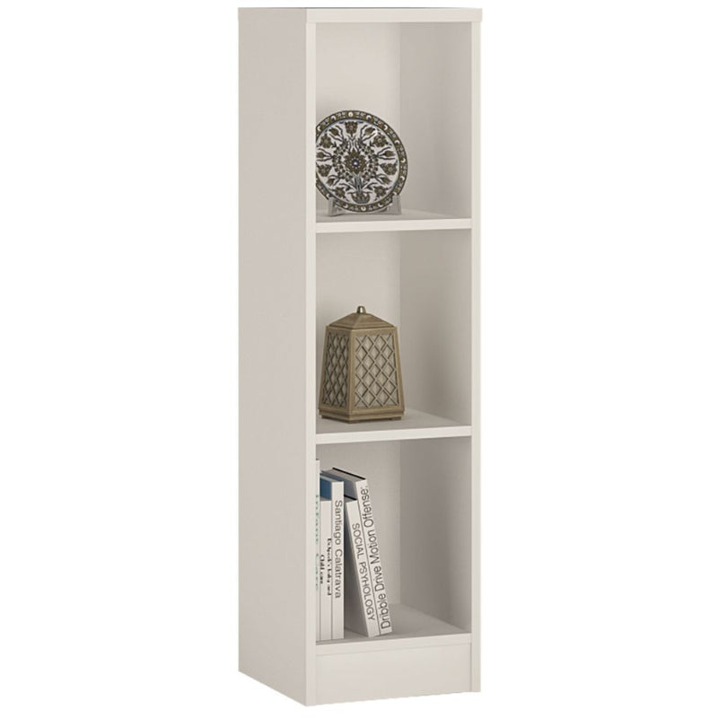 4YOU Narrow White Bookcase - White Tree Furniture