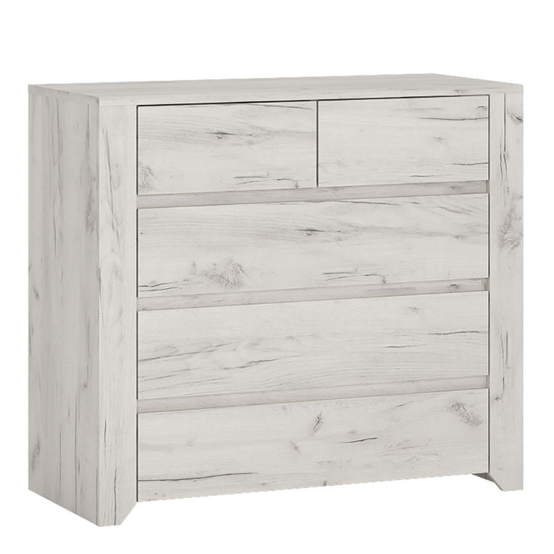 ANGEL SET: Bedside Cabinet + Chest of Drawers + Wardrobe - White Tree Furniture