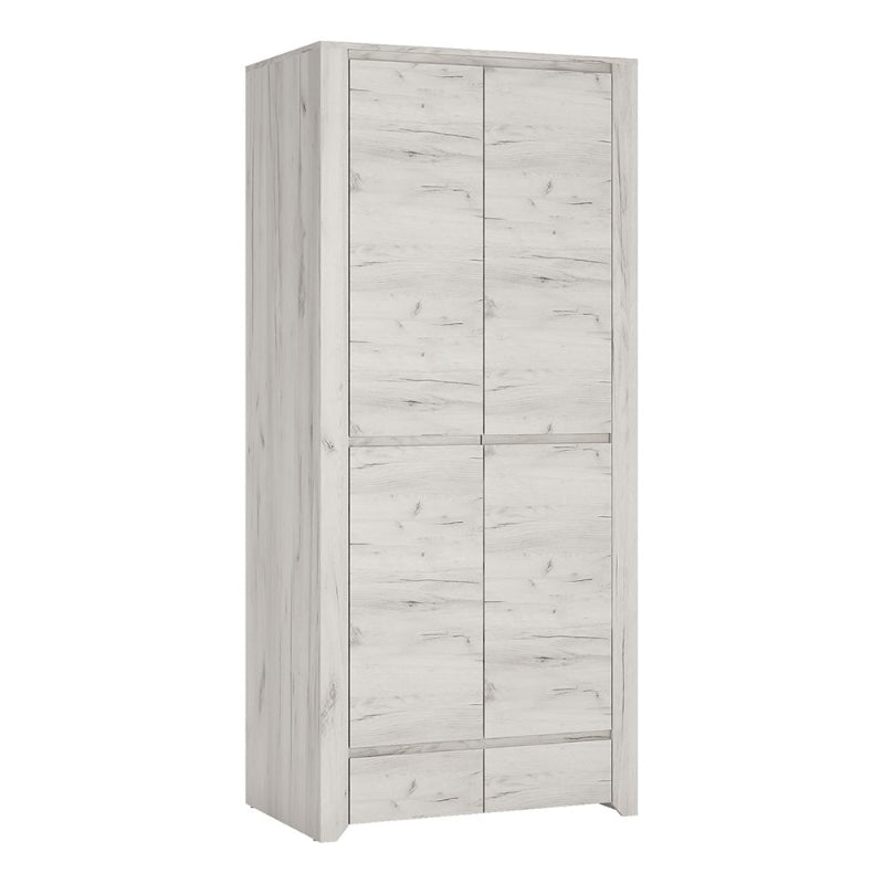 ANGEL SET: Bedside Cabinet + Chest of Drawers + Wardrobe - White Tree Furniture