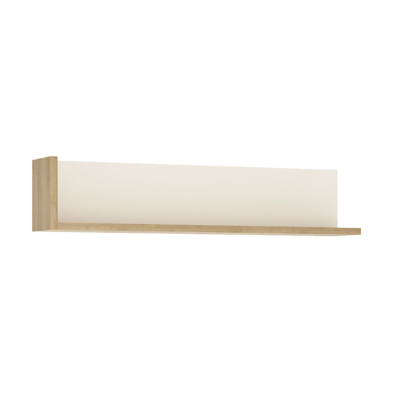 Lyon 120cm Wall Shelf in Riviera Oak / White - White Tree Furniture