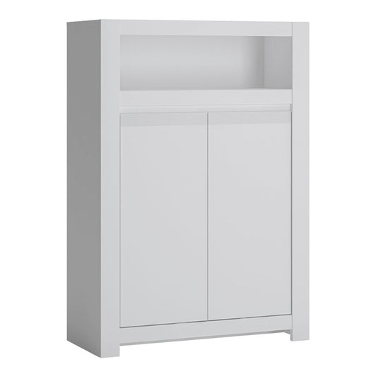 Novi Alpine White Cabinet with 2 Doors - White Tree Furniture