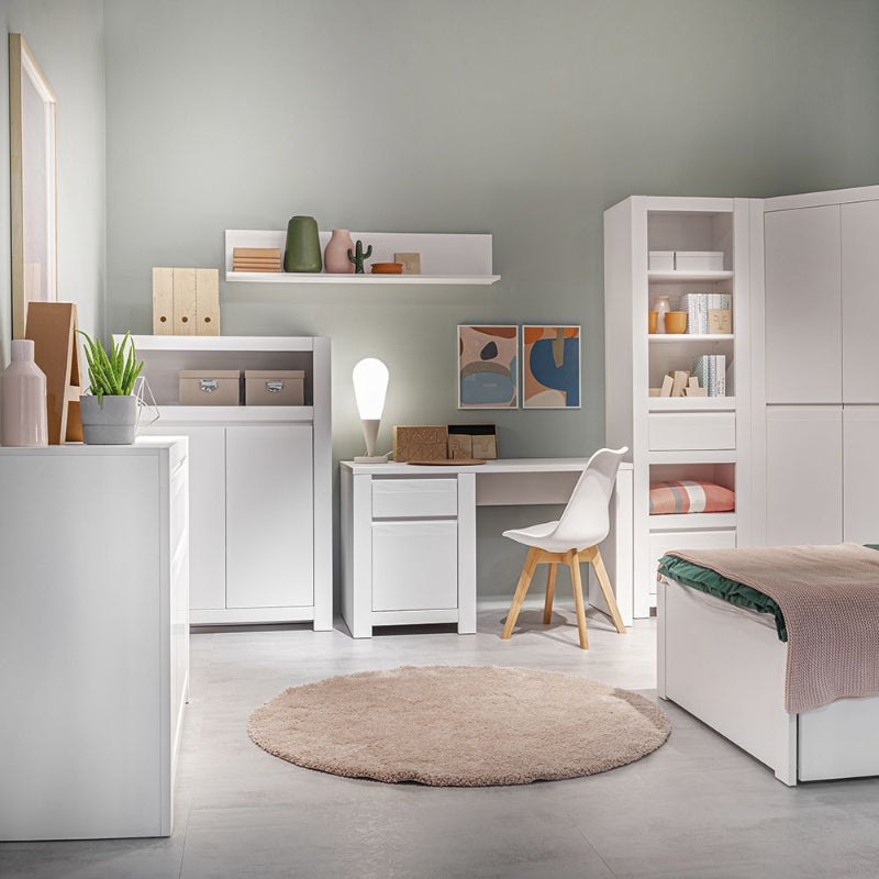 Novi Alpine White Cabinet with 2 Doors - White Tree Furniture