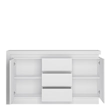 Lyon Sideboard w/ LED lighting in White & High Gloss - White Tree Furniture