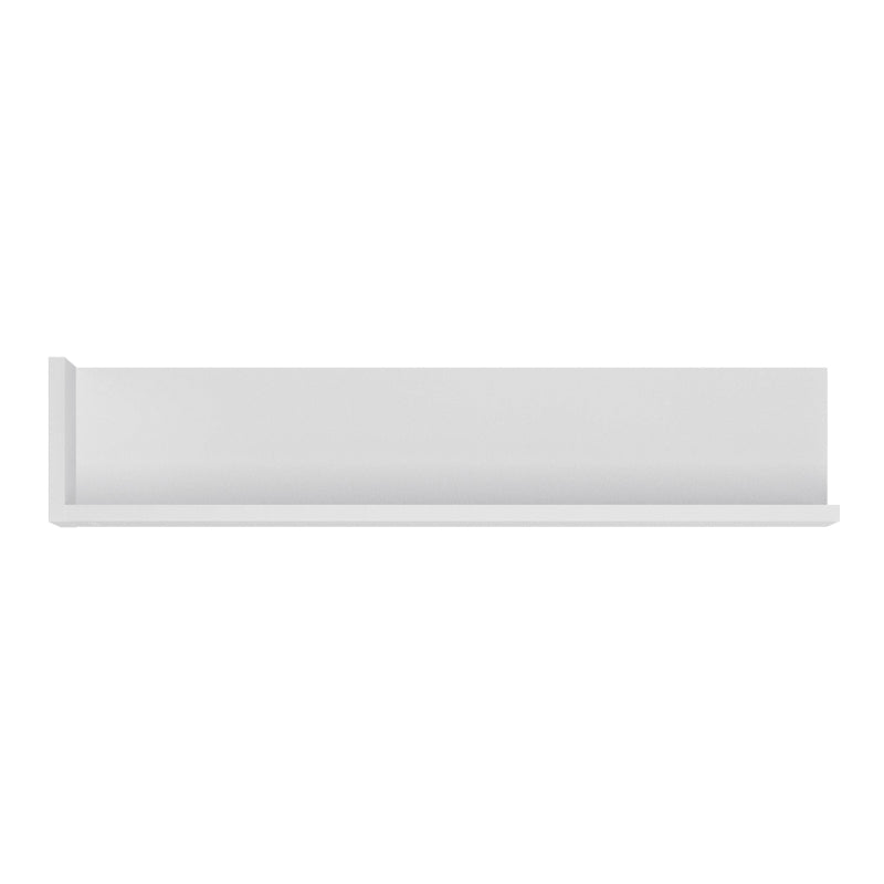 Lyon 120cm Wall Shelf in White & High Gloss - White Tree Furniture