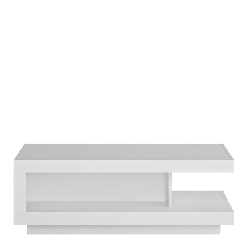 Lyon Designer Coffee Table in White & High Gloss - White Tree Furniture