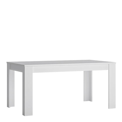 Lyon Large Extending Dining Table in White & High Gloss - White Tree Furniture