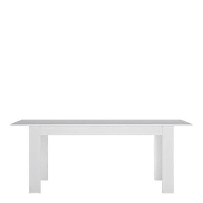 Lyon Large Extending Dining Table in White & High Gloss - White Tree Furniture