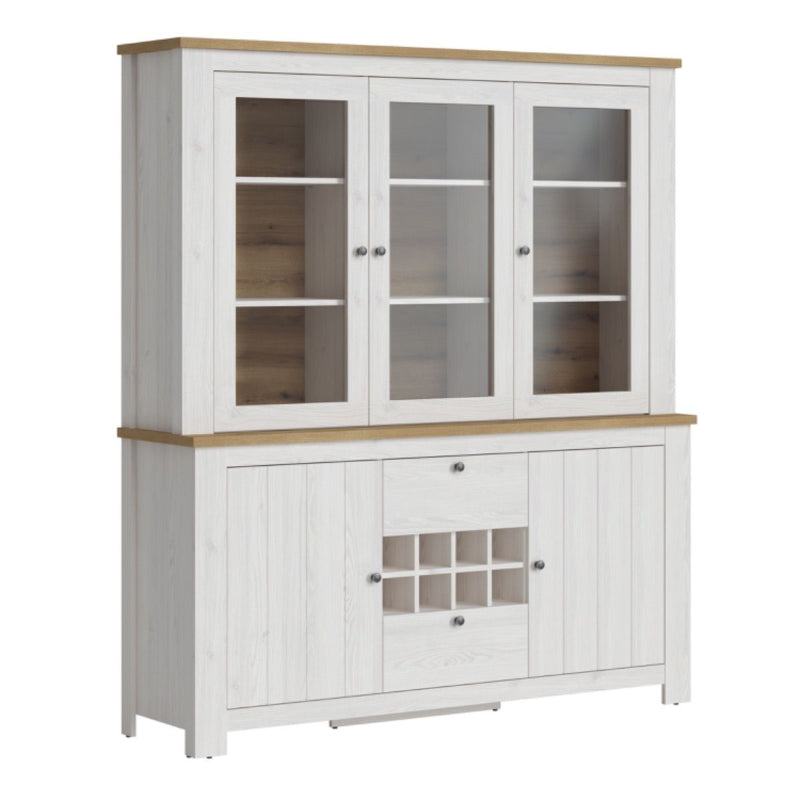 Celesto Sideboard with Top Display Unit - White Tree Furniture