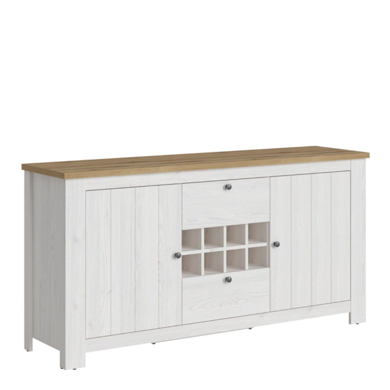 Celesto Sideboard with Top Display Unit - White Tree Furniture