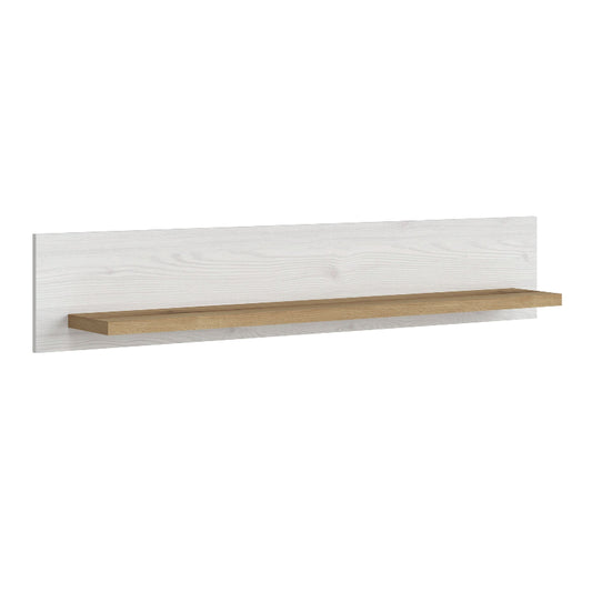 Celesto Shelf in White & Oak 135cm - White Tree Furniture