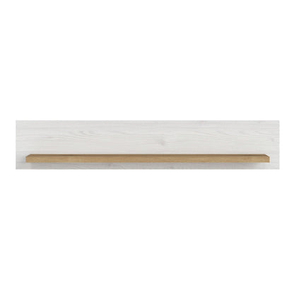 Celesto Shelf in White & Oak 135cm - White Tree Furniture