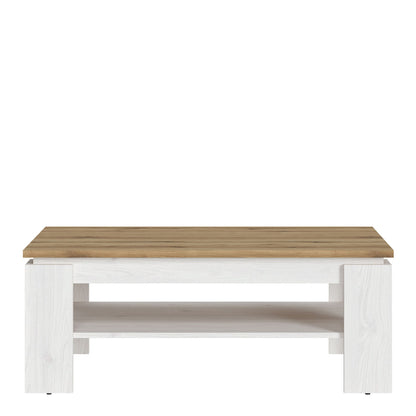 Celesto Coffee Table in White & Oak - White Tree Furniture