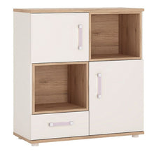 4KIDS White Cupboard w/ 2 Open Shelves - White Tree Furniture