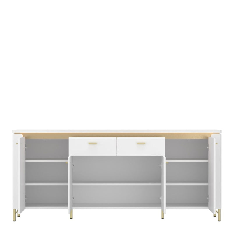 Lazio Large Sideboard in Alpine White / White Gloss - White Tree Furniture