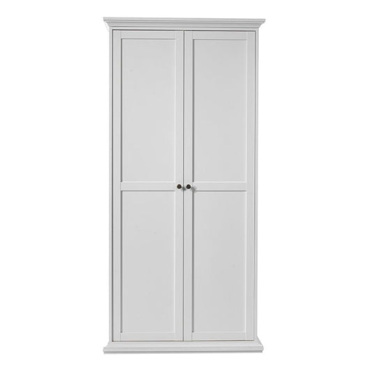 Paris White Wardrobe with 2 Doors - White Tree Furniture