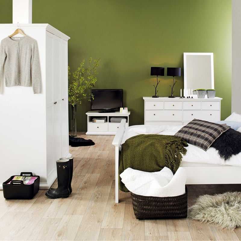 Paris White Wardrobe with 3 Doors - White Tree Furniture