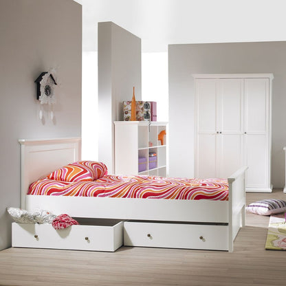 Paris White Wardrobe with 3 Doors - White Tree Furniture