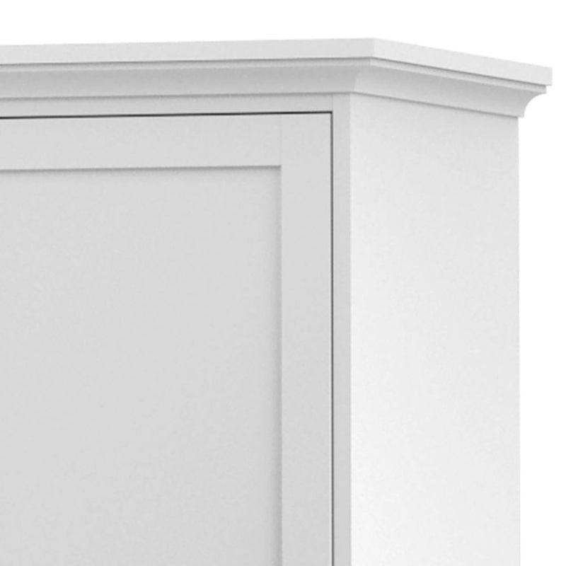 Paris White Wardrobe w/ 4 Doors - White Tree Furniture