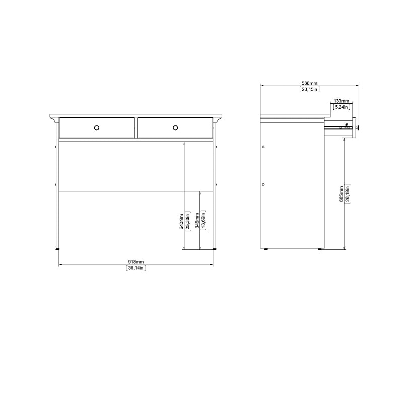 Paris White Console Table - White Tree Furniture