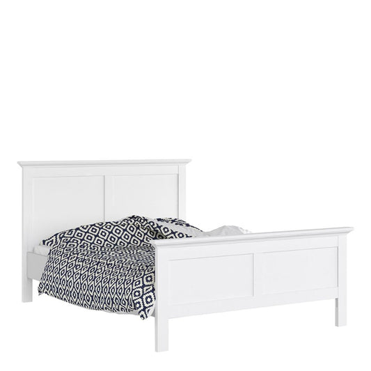 Paris White Double Bed 140 x 200cm - White Tree Furniture