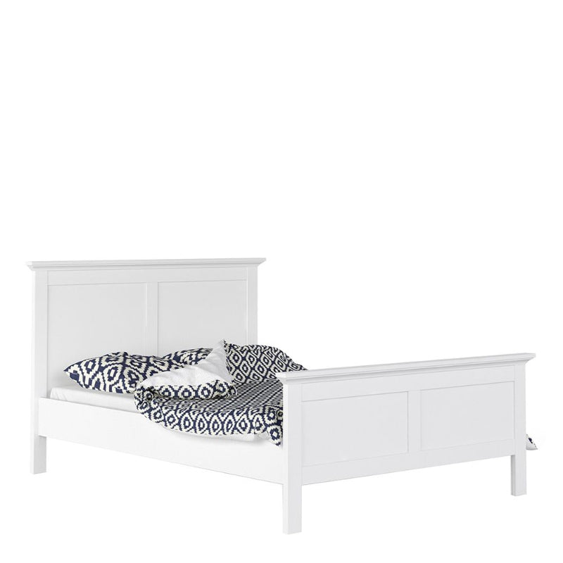 Paris White Double Bed 140 x 200cm - White Tree Furniture