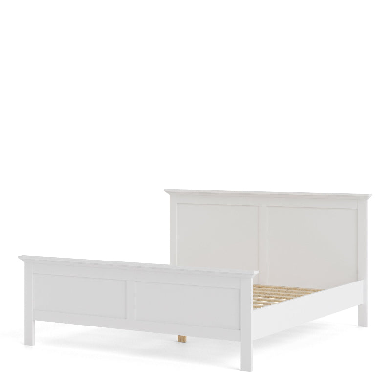 Paris White Super King Size Bed 180 x 200cm - White Tree Furniture