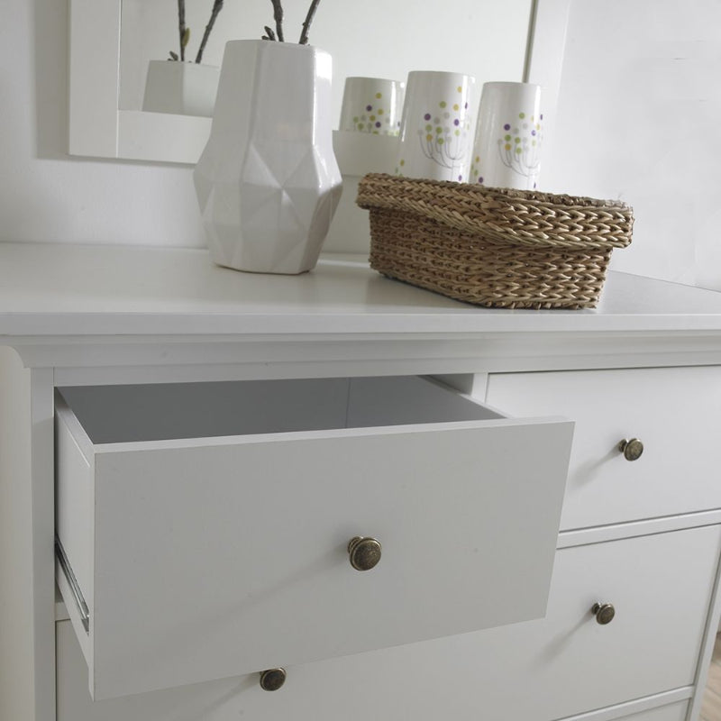 Paris White Chest of 4 Drawers - White Tree Furniture