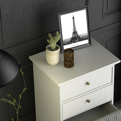 Paris White Narrow Chest of 5 Drawers - White Tree Furniture