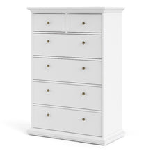 Paris White Chest of 6 Drawers - White Tree Furniture