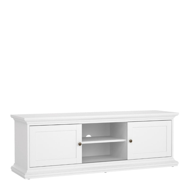 Paris White TV Unit w/ 2 Doors - White Tree Furniture