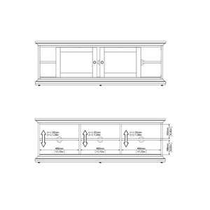 Paris White TV Unit w/ 2 Doors - White Tree Furniture