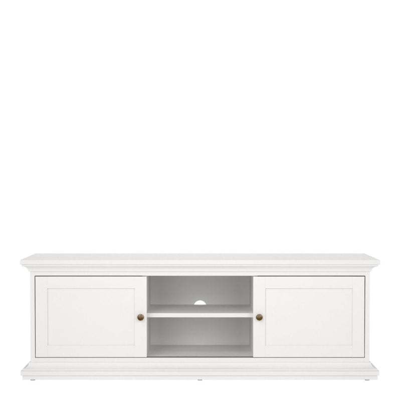 Paris White TV Unit w/ 2 Doors - White Tree Furniture