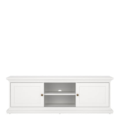 Paris White TV Unit w/ 2 Doors - White Tree Furniture