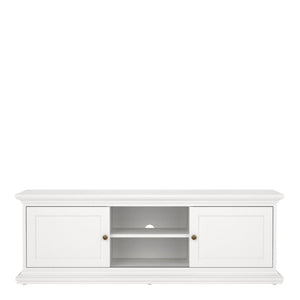 Paris White TV Unit w/ 2 Doors - White Tree Furniture