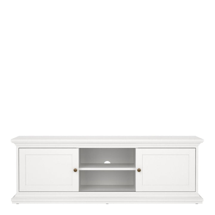 Paris White TV Unit w/ 2 Doors - White Tree Furniture