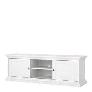 Paris White TV Unit w/ 2 Doors - White Tree Furniture