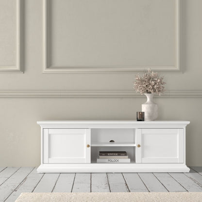 Paris White TV Unit w/ 2 Doors - White Tree Furniture