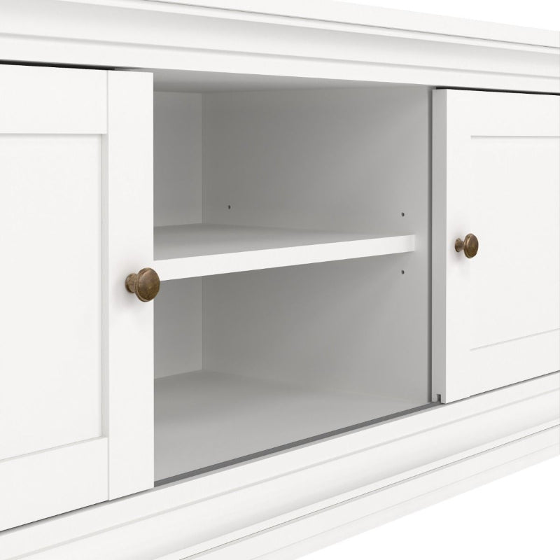 Paris White TV Unit w/ 2 Doors - White Tree Furniture