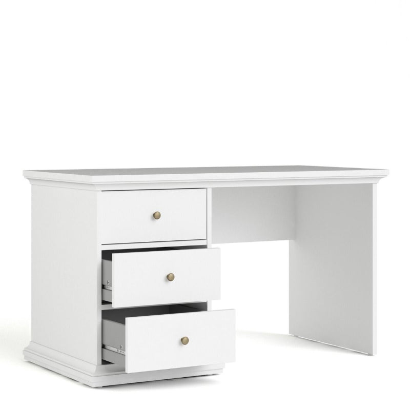 Paris White Desk - White Tree Furniture