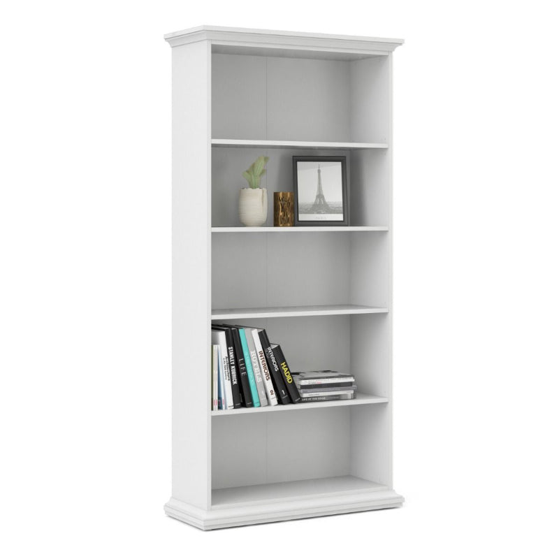 Paris Tall White Bookcase - White Tree Furniture