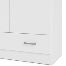 Space White Wardrobe w/ 2 Doors & 1 Drawer 1750 - White Tree Furniture