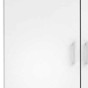 Space White Wardrobe w/ 2 Doors 1750 - White Tree Furniture