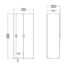 Space White Wardrobe w/ 2 Doors 1750 - White Tree Furniture