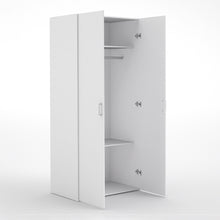 Space White Wardrobe w/ 2 Doors 1750 - White Tree Furniture