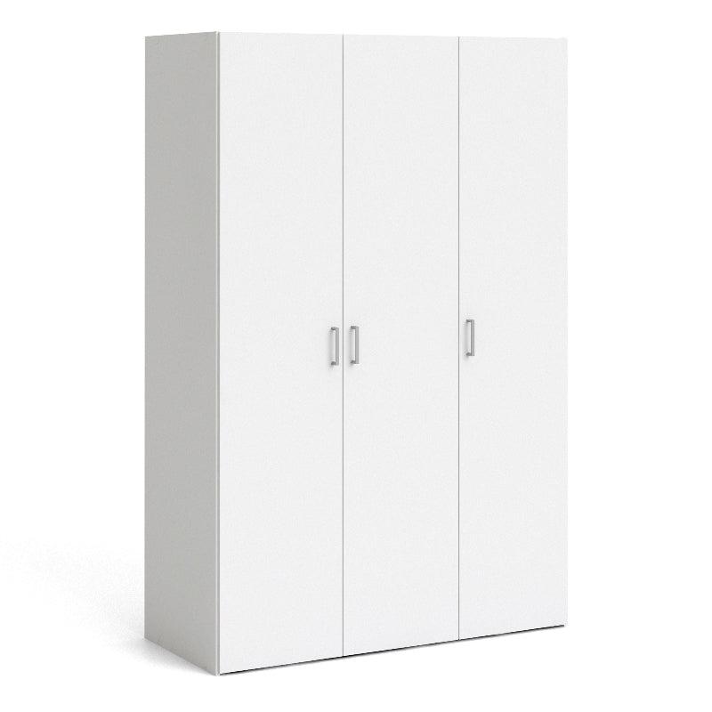 Space White Wardrobe w/ 3 Doors 1750 - White Tree Furniture