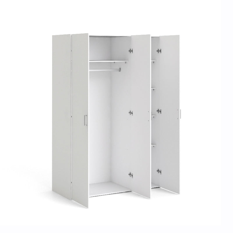 Space White Wardrobe w/ 3 Doors 1750 - White Tree Furniture