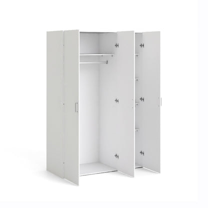 Space White Wardrobe w/ 3 Doors 1750 - White Tree Furniture