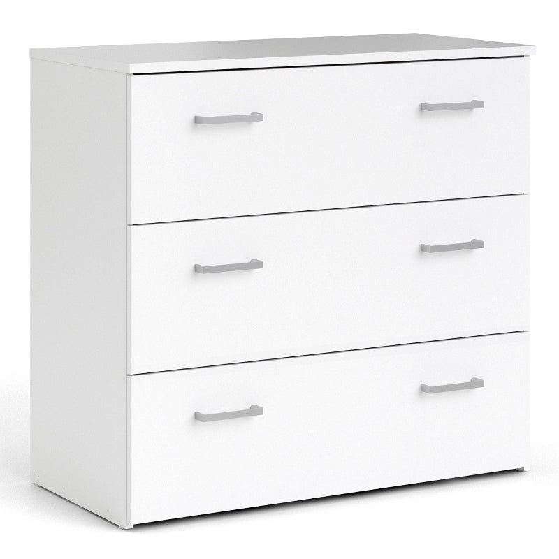 Space White Chest of 3 Drawers - White Tree Furniture